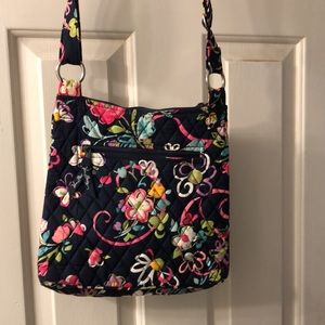 Vera Bradley shoulder bag with accessories.  Older pattern.
